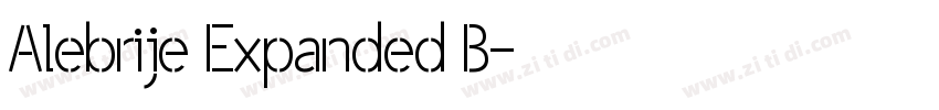 Alebrije Expanded B字体转换